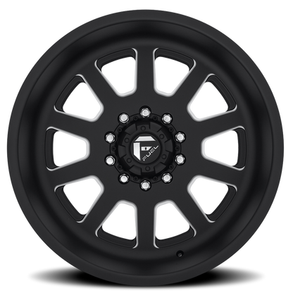 Dually 22X12 FF09D Dually DE09 Super Single BK Matte Black Milled Fuel Off Road Wheels-5