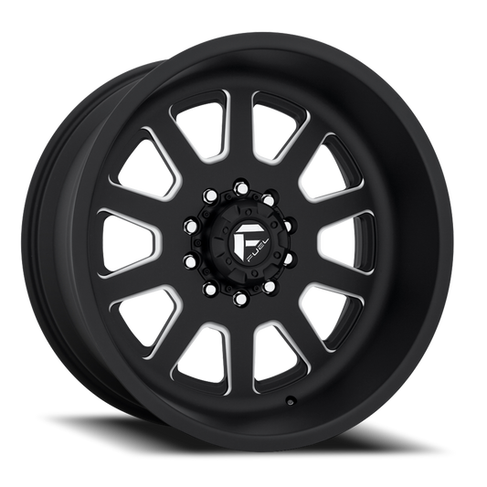 Dually 22X12 FF09D Dually DE09 Super Single BK Matte Black Milled Fuel Off Road Wheels