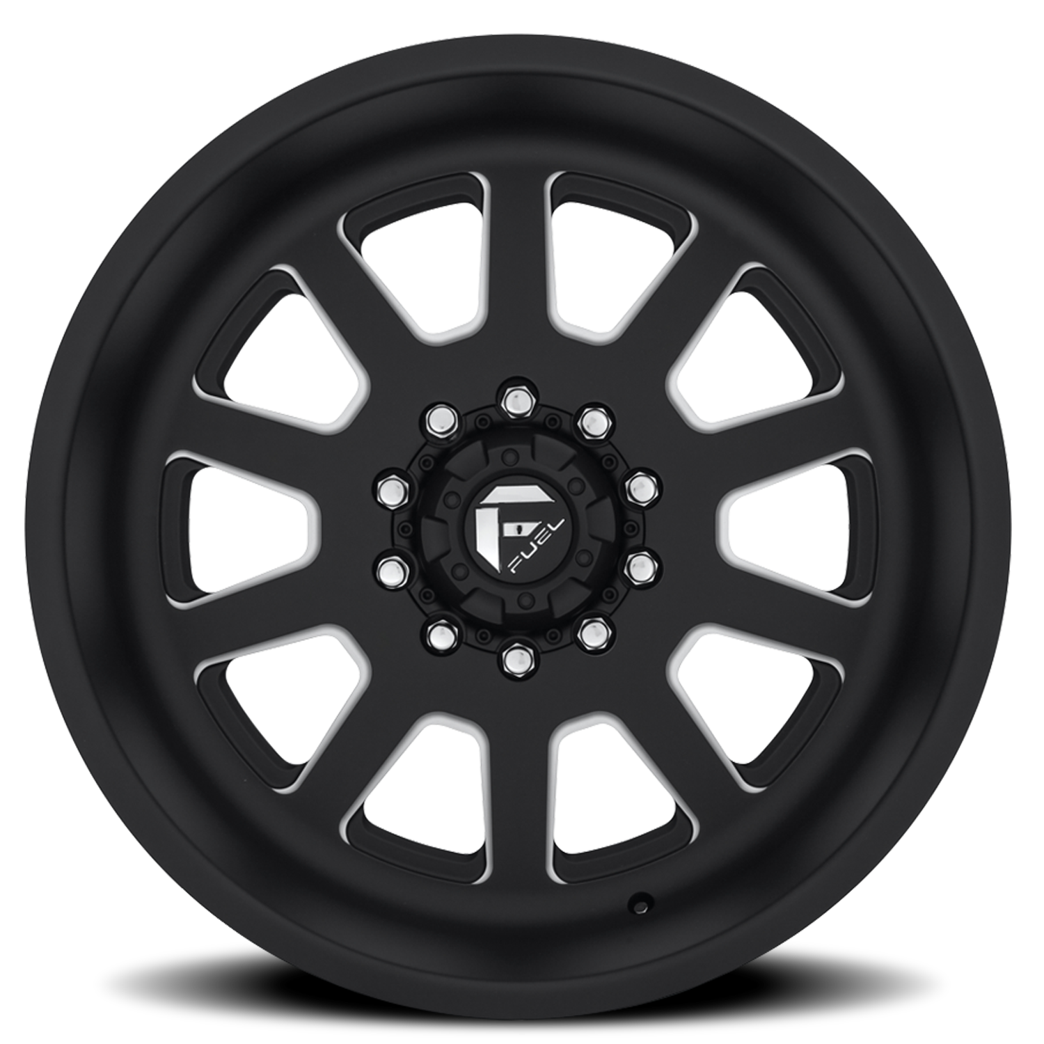 Dually 22X12 FF09D Dually DE09 Super Single BK Matte Black Milled Fuel Off Road Wheels-2
