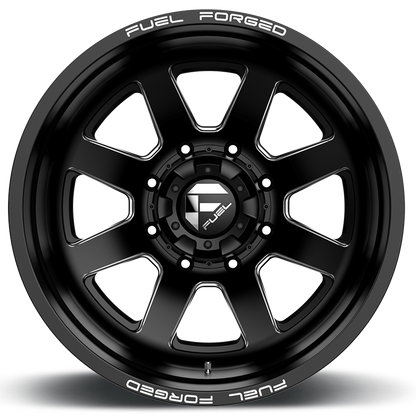 Dually 22X8.5 FF09D Dually DE09 BK Matte Black Milled Fuel Off Road Wheels-8
