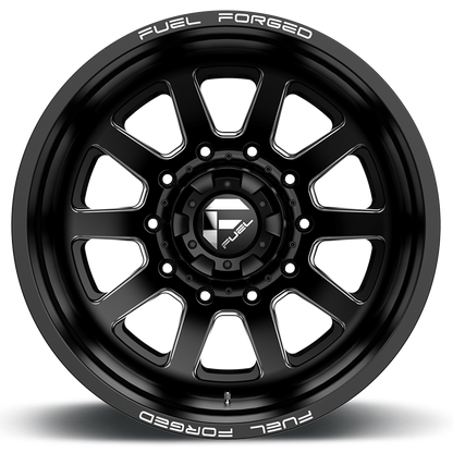 Dually 22X8.5 FF09D Dually DE09 BK Matte Black Milled Fuel Off Road Wheels-2