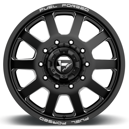 Dually 22X8.5 FF09D Dually DE09 BK Matte Black Milled Fuel Off Road Wheels-5