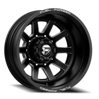 Dually 24X8.25 FF09D Dually DE09 BK Matte Black Milled Fuel Off Road Wheels-12