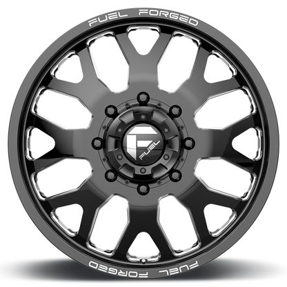 Dually 20X8.25 FF19D Dually DE19 BK Gloss Black Milled Fuel Off Road Wheels-11