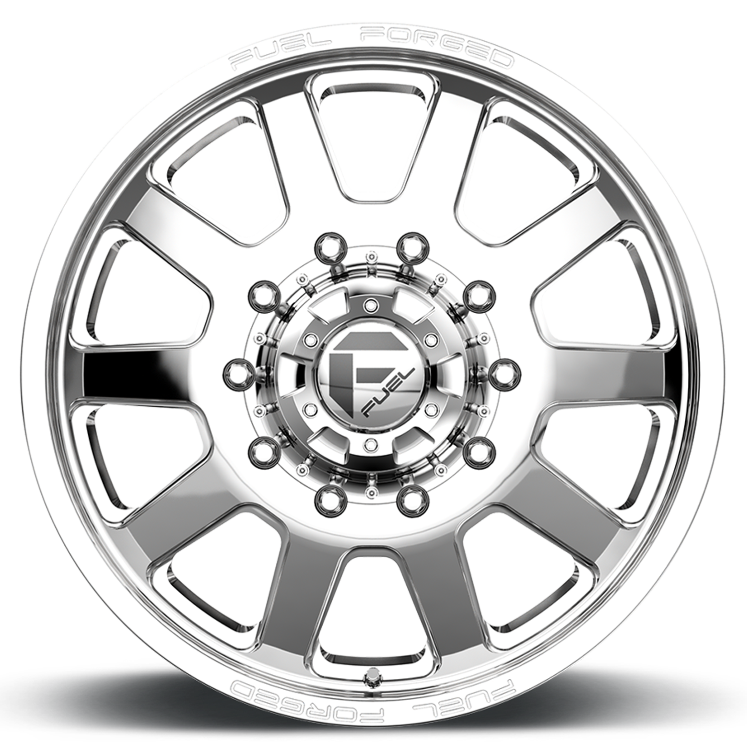 Dually 22X8.5 FF09D Dually DE09 PO Polished Fuel Off Road Wheels-5