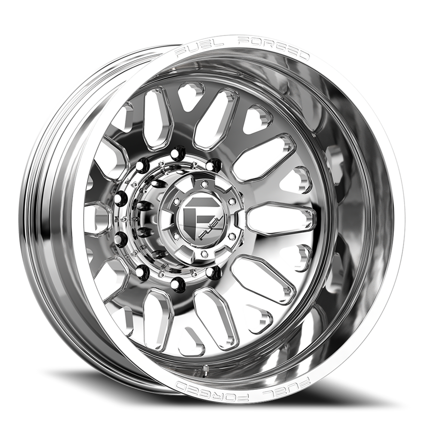 Dually 20X8.25 FF19D Dually DE19 PO Polished Fuel Off Road Wheels