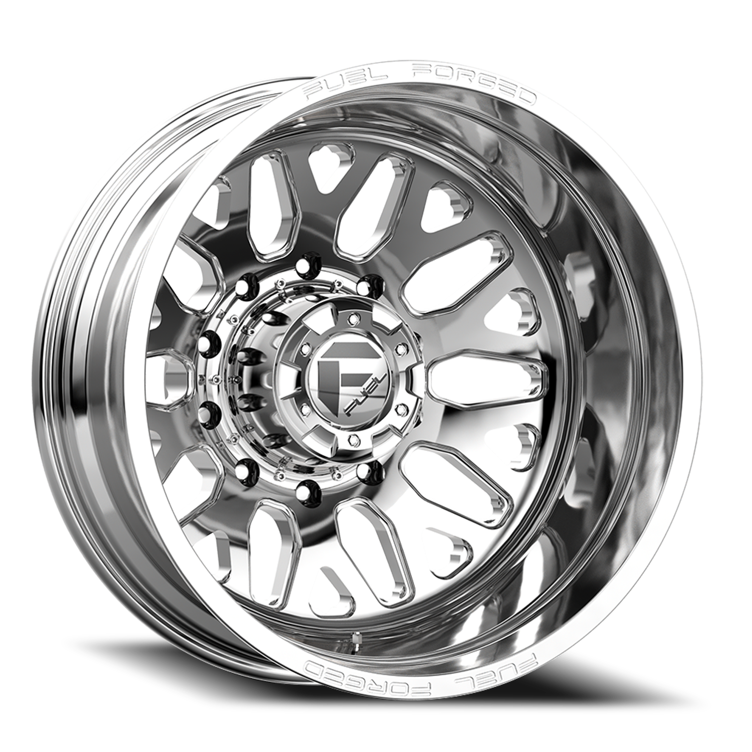 Dually 20X8.25 FF19D Dually DE19 PO Polished Fuel Off Road Wheels