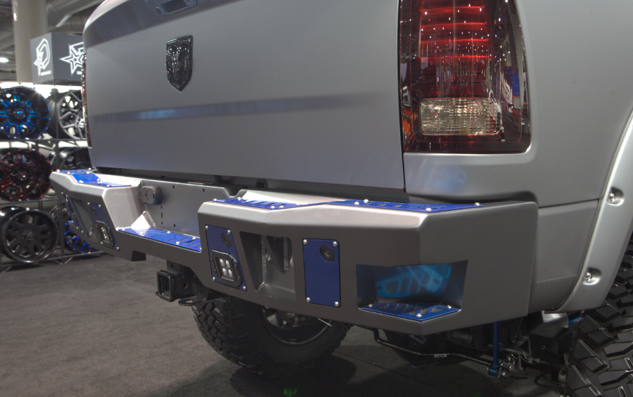 A2 Rear Bumper For 2010-2018 Ram 2500/3500 HD Light Cutouts Bodyguard Bumpers