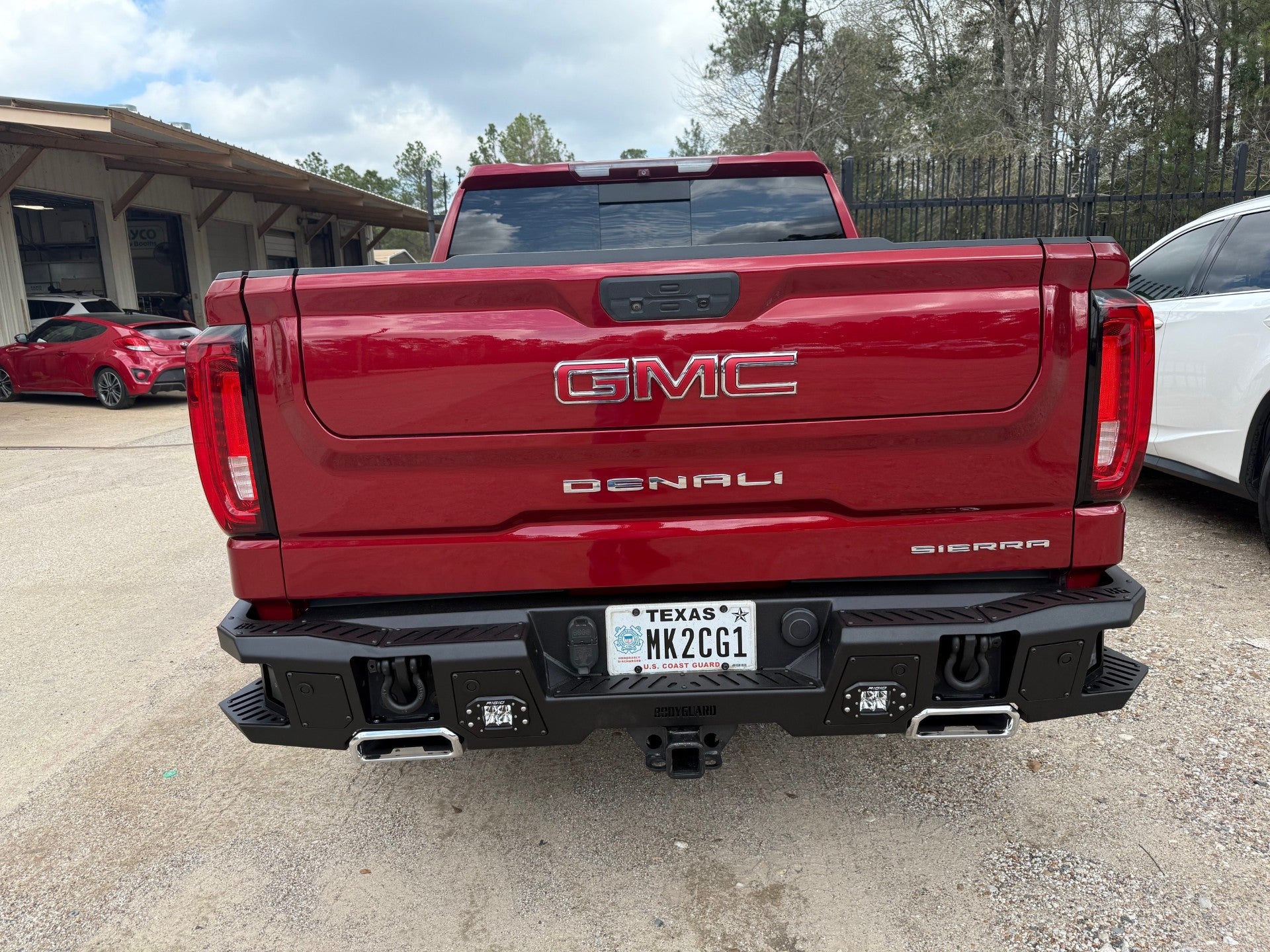 A2 Rear Bumper For 2019-2025 Silverado/Sierra 1500 Sensor Cutouts Light Cutouts Fits Dual Exhaust Only Bump Bodyguard Bumpers-6