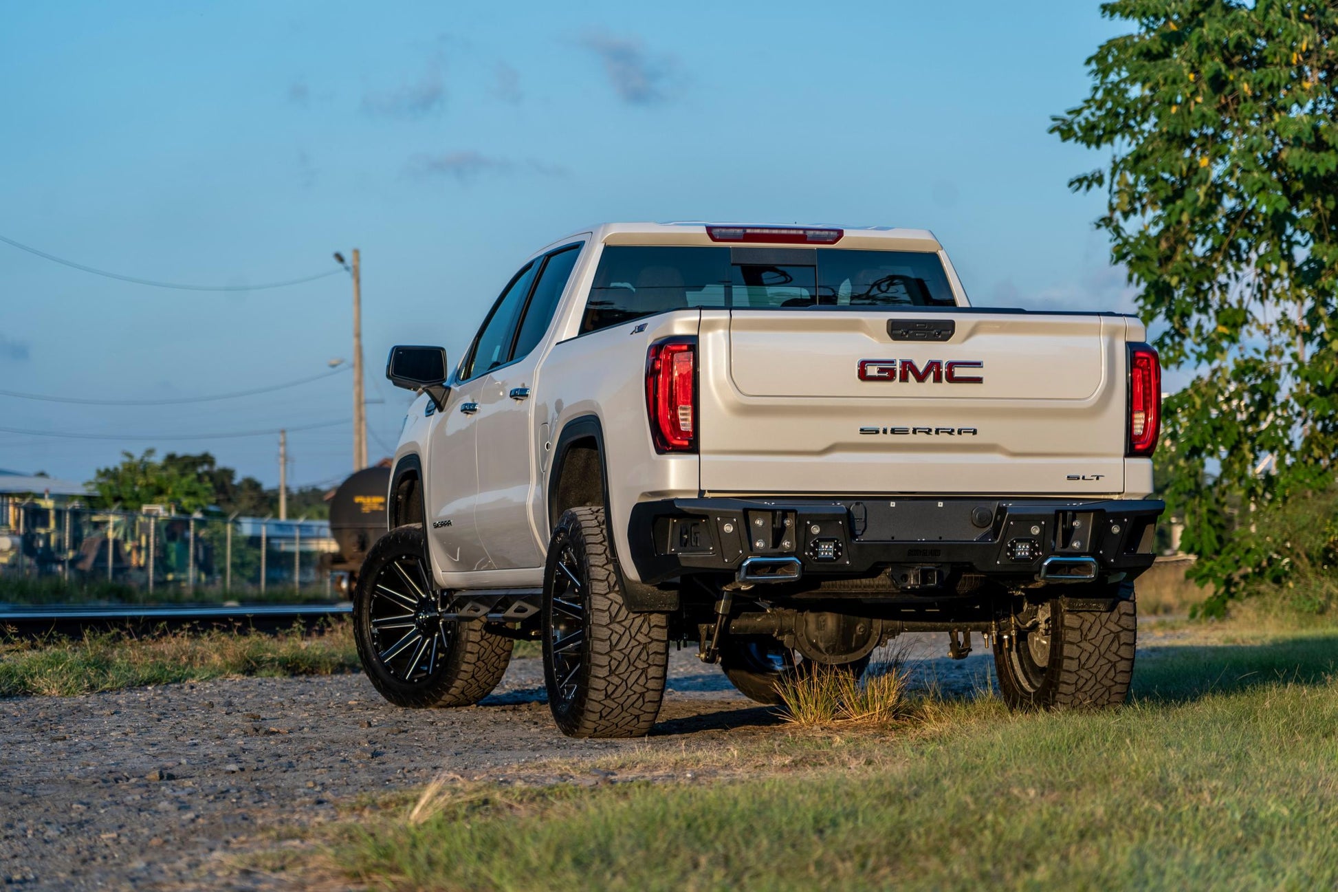 A2 Rear Bumper For 2019-2025 Silverado/Sierra 1500 Sensor Cutouts Light Cutouts Fits Dual Exhaust Only Bump Bodyguard Bumpers