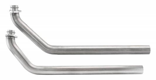 Manifold Downpipe 2 Inch Outlet Manfold 2.5 Inch Pipe SBC Applications 3 Bolt Flange Included Natural 409 Stainless Steel Pypes Performance Exhaust