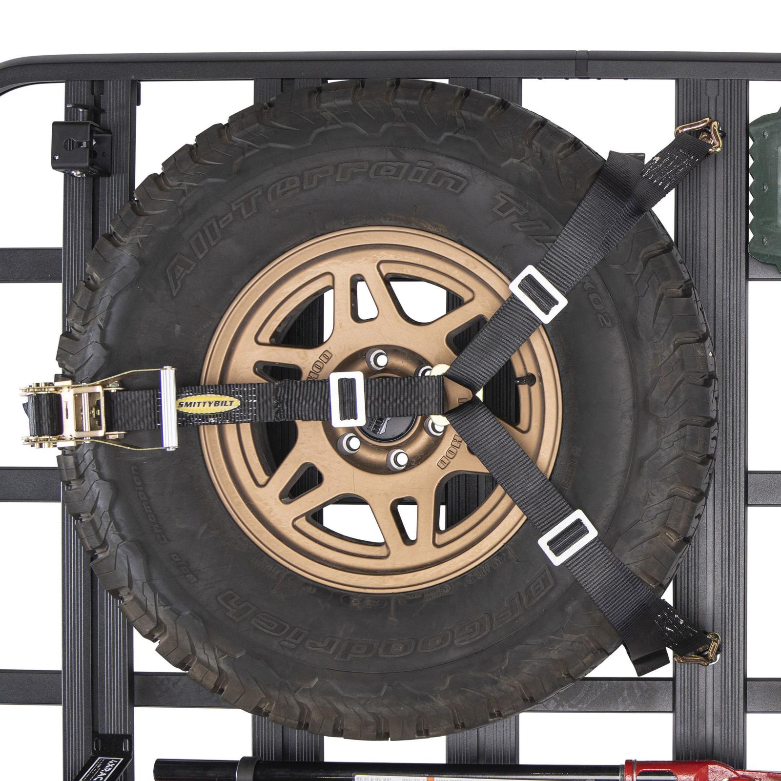 Defender Platform 3 Way Tire Strap Smittybilt-1