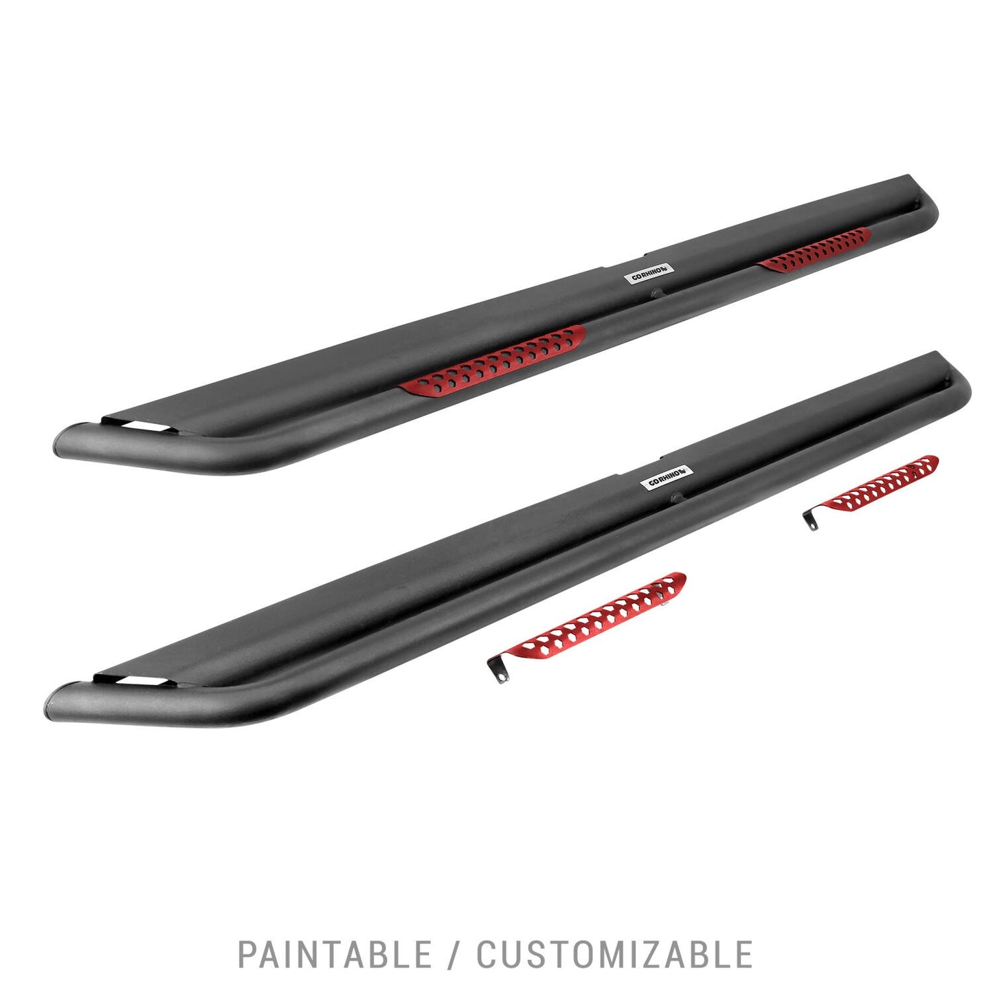 Dominator Xtreme DS SideSteps Boards Only Textured Black 2007-2026 Jeep Wrangler For 2015-2025 Ford F-150 2017-2026 Ford F-250/F-350 2018-2018 Jeep Wrangler JK Go Rhino-2