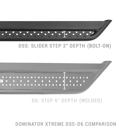 Dominator Xtreme DSS SideSteps With Mounting Bracket Kit Textured Black 2021-2026 Ford Bronco Sport Go Rhino-3