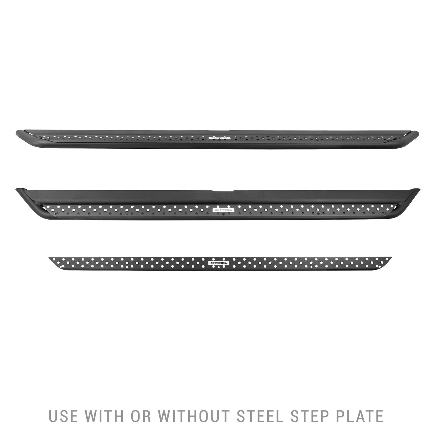 Dominator Xtreme DSS SideSteps With Mounting Bracket Kit Textured Black 2019-2026 Sierra 1500 2020-2026 Sierra 2500/3500 HD Go Rhino-4
