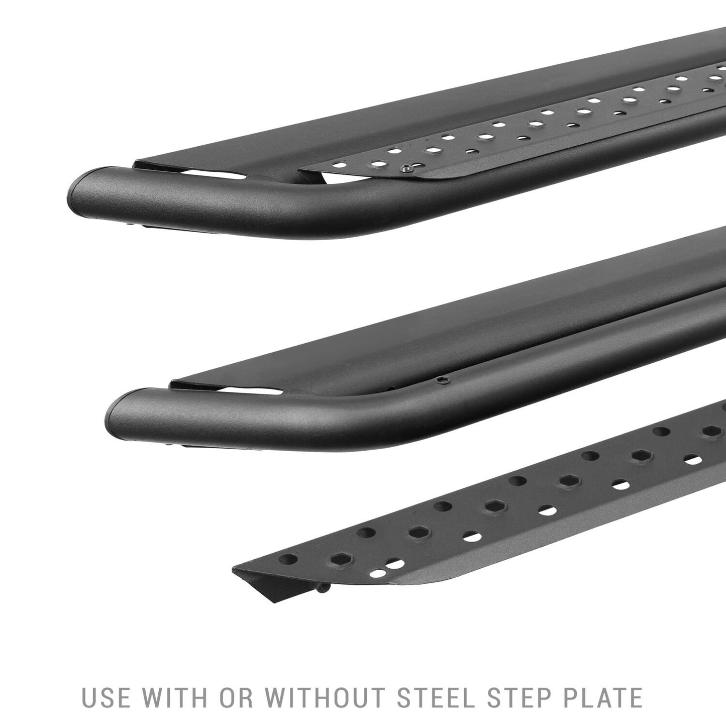 Dominator Xtreme DSS Side Steps with Rocker Panel Mounting Bracket Kit Textured Black For 2015-2025 Ford F-150 2017-2026 Ford F-250/F-350 Go Rhino-3
