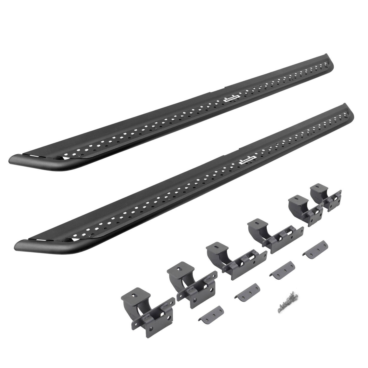 Dominator Xtreme DSS SideSteps With Mounting Bracket Kit Textured Black 2007-2021 Toyota Tundra Go Rhino-2
