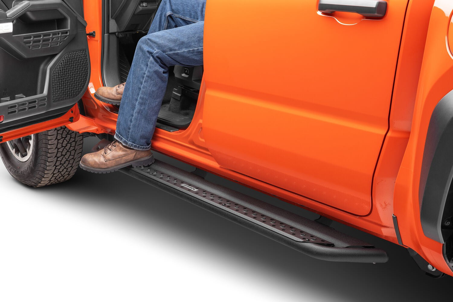Dominator Xtreme DSS Steps W/Rocker Panel Kit XtraCab Texured Black 2024-2026 Toyota Tacoma Go Rhino-7