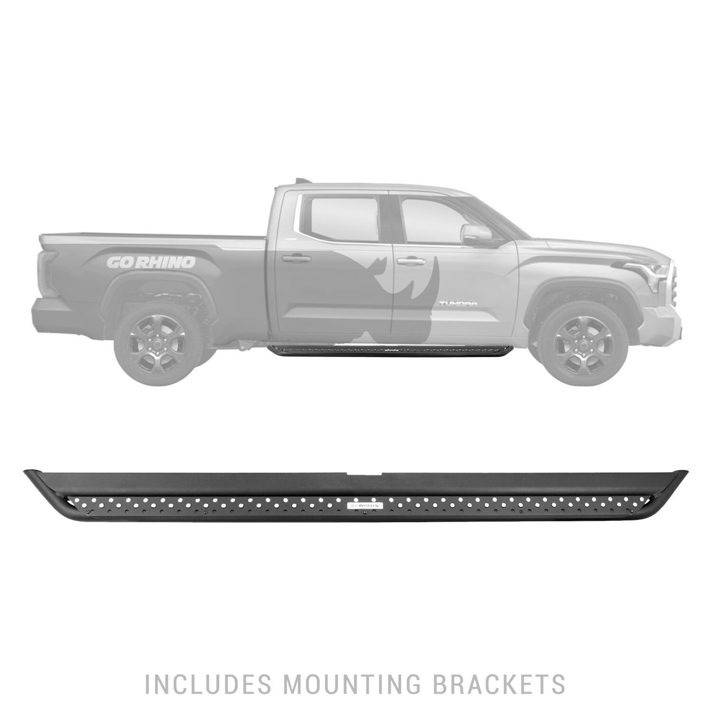 Dominator Xtreme DSS SideSteps With Mounting Bracket Kit Textured Black 2022-2026 Toyota Tundra Go Rhino-5