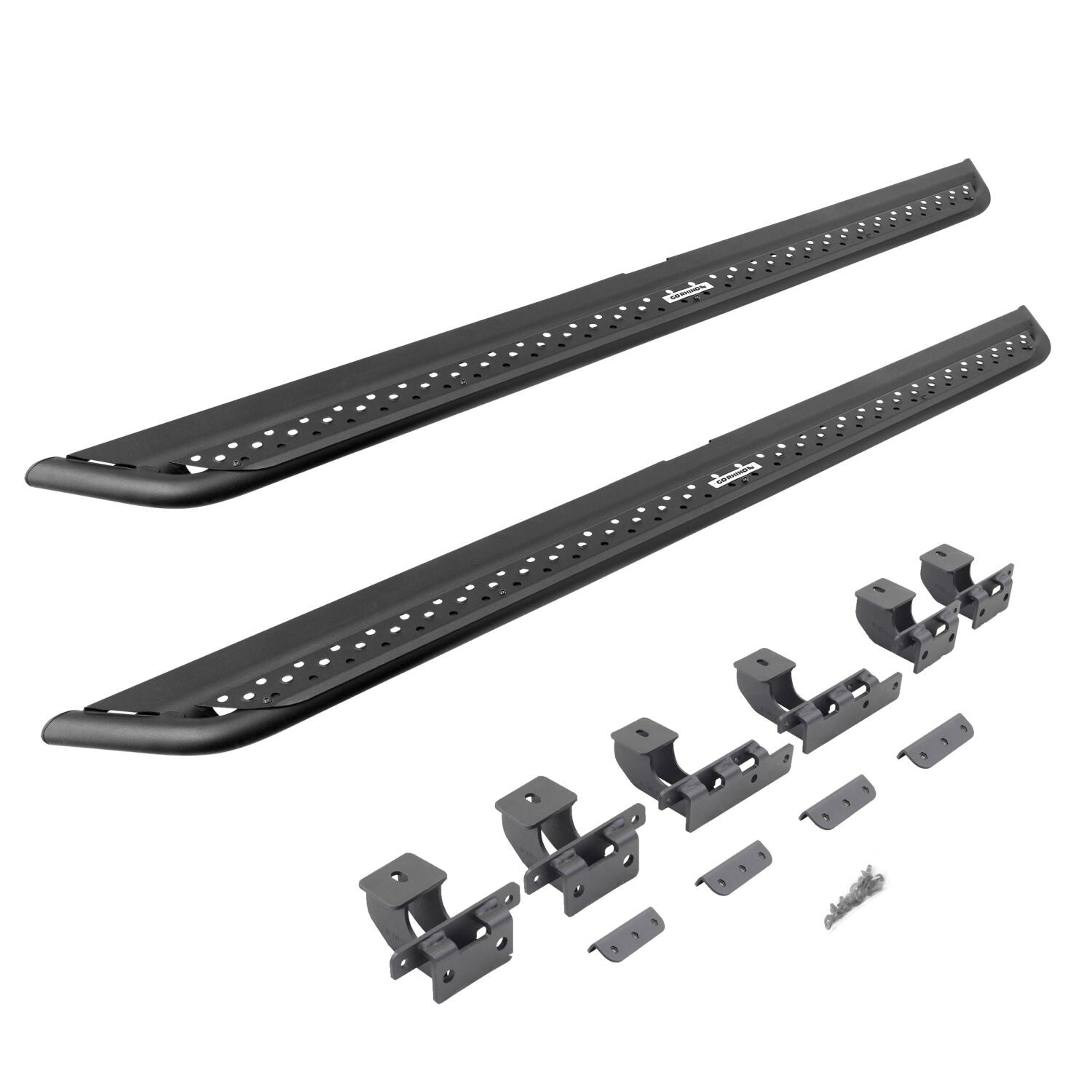 Dominator Xtreme DSS SideSteps With Mounting Bracket Kit Textured Black 2020-2025 Jeep Gladiator Go Rhino-9