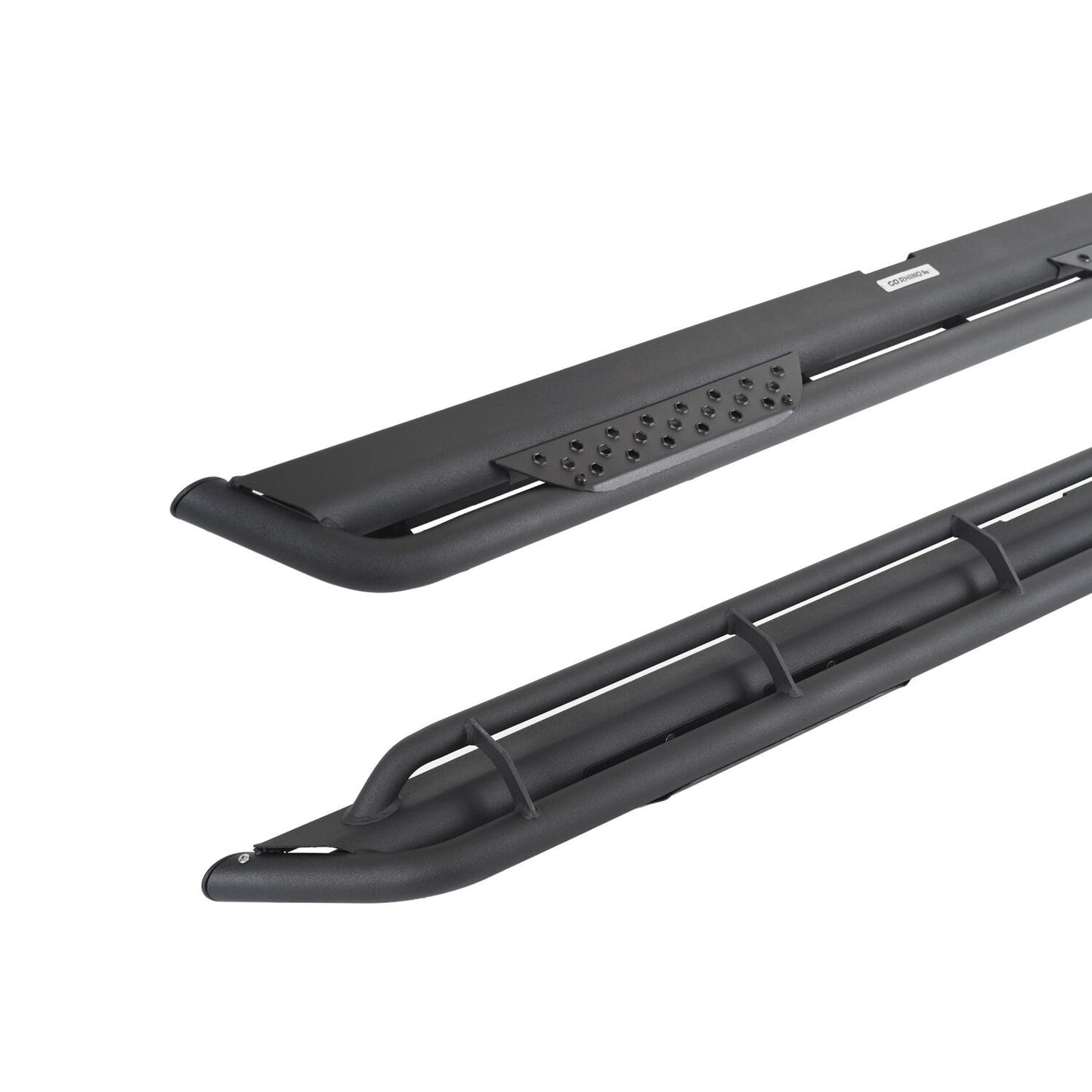 Dominator Xtreme DT Side Steps with Mounting Bracket Kit Textured Black 2007-2021 Toyota Tundra Extended Cab Go Rhino-2