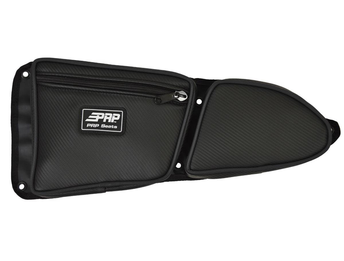Front Door Bag with Knee Pad for Polaris RZR Black PRP Seats