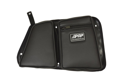 Rear Door Bag with Knee Pad for Polaris RZR Black PRP Seats