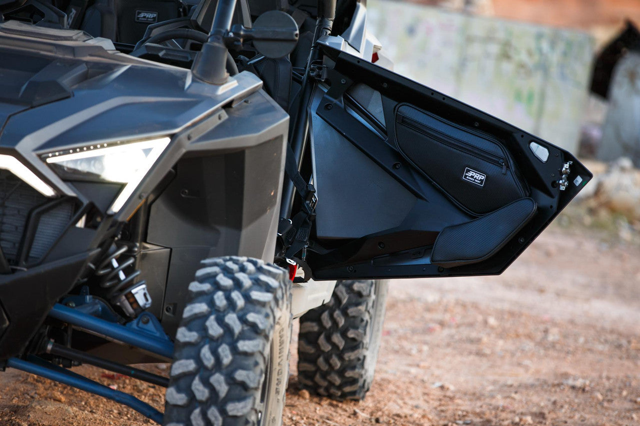 Front Door Bags with Knee Pad for 20-24 Polaris RZR PRO XP PRO R Turbo R Pair PRP Seats-1