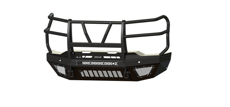 T2 Front Bumper Extreme For 2020-2023 Silverado 2500/3500 HD Sensor Cutouts Factory Fog Cutouts Standard Skid Plate With Mesh Grill Bodyguard Bumpers-6