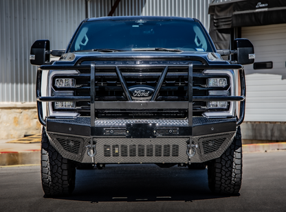 T2 Front Bumper Extreme For 2023-2026 Ford F250/F350 Superduty Sensor Cutouts Factory Fog Cutouts Receiver Skid Plate Bodyguard Bumpers-18