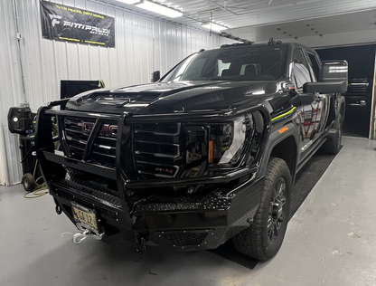 T2 Front Bumper Extreme For 2024-2026 Sierra 2500/3500 HD Sensor Cutouts Factory Fog Cutouts Receiver Hitch Without Mesh Grill With Camera Harness Bodyguard Bumpers-5