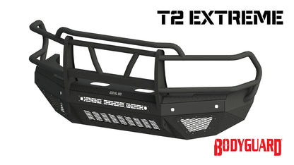 T2 Front Bumper Extreme For 2019-2026 Ram 4500/5500 HD Sensor Cutouts Factory Fog Cutouts Standard Skid Plate Without Mesh Grill Fits 4500/5500 Fender Trim Bodyguard Bumpers-4