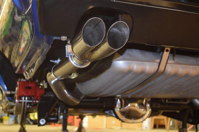 Tail Pipe Tip Set 70-71 Pontiac GTO 2.5 in To Dual 22.5 in Slip Fit Clamp On Hardware Not Incl Polished 304 Stainless Steel Pair Pypes Performance Exhaust-1