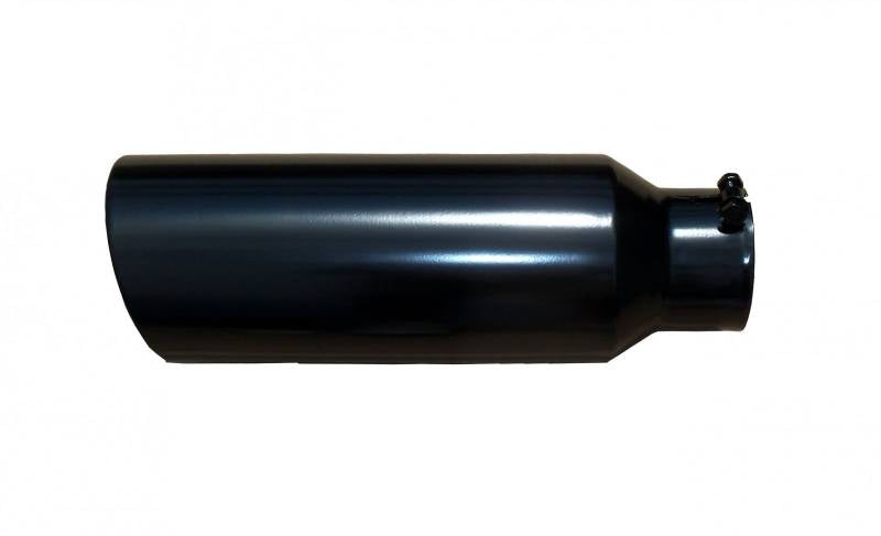 Tail Pipe Tip 4 in ID x 6 in OD x 18 in L Bolt On Hardware Not Incl Black Finish 304 Stainless Steel Pypes Performance Exhaust