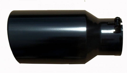 Tail Pipe Tip 4 in ID x 6 in OD x 12 in L Bolt On Hardware Not Incl Black Finish 304 Stainless Steel Pypes Performance Exhaust