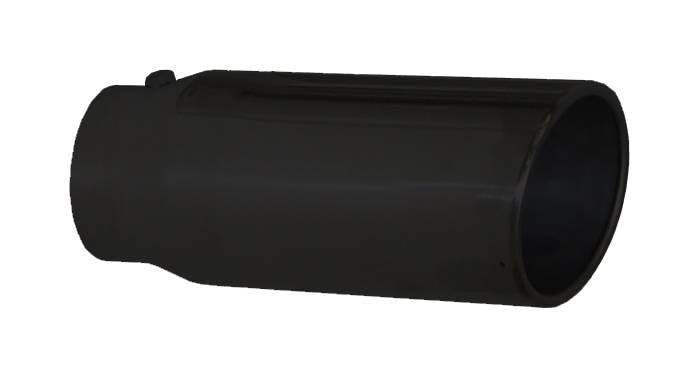 Tail Pipe Tip 4 in ID x 7 in OD x 18 in L Bolt On Hardware Not Incl Black Finish 304 Stainless Steel Pypes Performance Exhaust