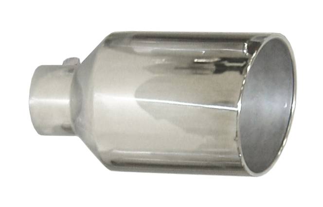 Tail Pipe Tip 4 in ID X 10 in OD X 18 in L Rolled W 10 in Tip Bolt On Hardware Not Incl Polished 304 Stainless Steel Pypes Performance Exhaust