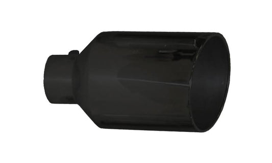 Tail Pipe Tip 4 in ID X 10 in OD X 18 in L Rolled W 10 in Tip Bolt On Hardware Not Incl Black Finish 304 Stainless Steel Pypes Performance Exhaust