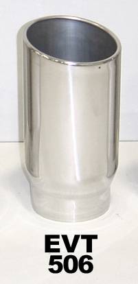 Tail Pipe Tip 5 in ID x 6 in OD x 12 in L Bolt On Hardware Not Incl Polished 304 Stainless Steel Pypes Performance Exhaust