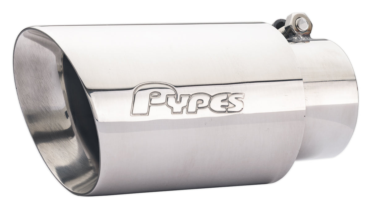 3 Inch to 4 Inch Outlet Tip with Built-In Clamp - 8 Inch Long Pypes Performance Exhaust-2