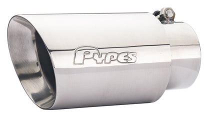 3 Inch to 4 Inch Outlet Tip with Built-In Clamp - 8 Inch Long Pypes Performance Exhaust-2