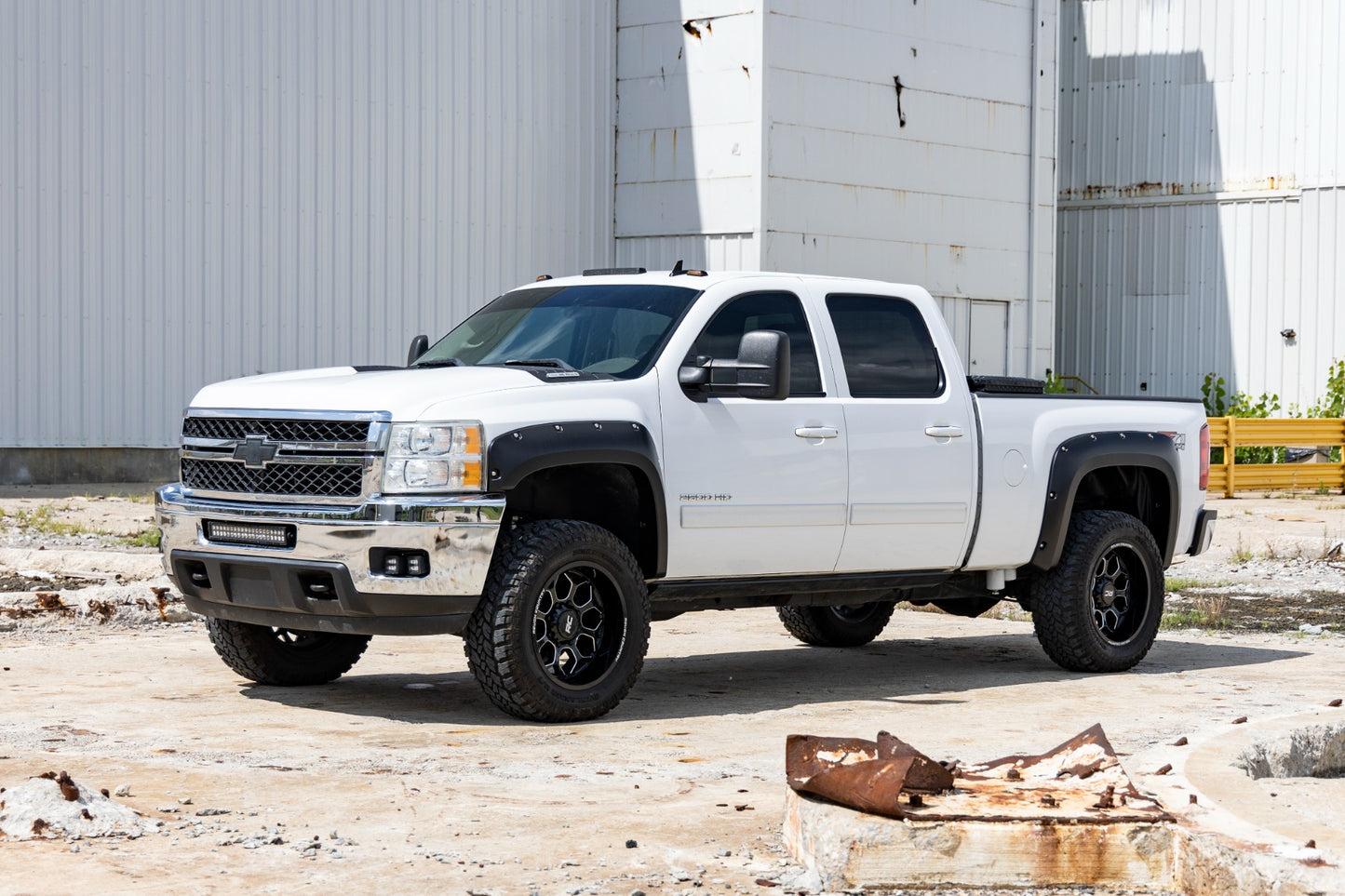 Pocket Fender Flares 6 Foot 7 Inch & 8 Foot Bed GIW Graystone Chevy Silverado 1500/2500HD/3500HD (07-14) Rough Country-3