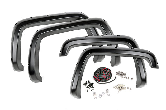 Rough Country Chevrolet Pocket Fender Flares w/Rivets 07-13 Silverado 1500 5 Foot 8 Inch Bed Rough Country