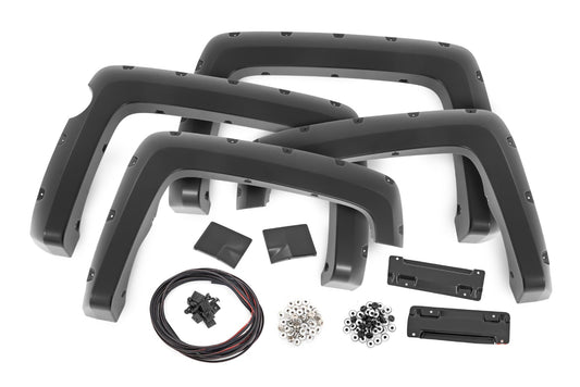 Pocket Fender Flares 5 Foot 9 Inch Bed Gas Door Chevy Silverado 1500 (14-18 & Classic) Rough Country-1
