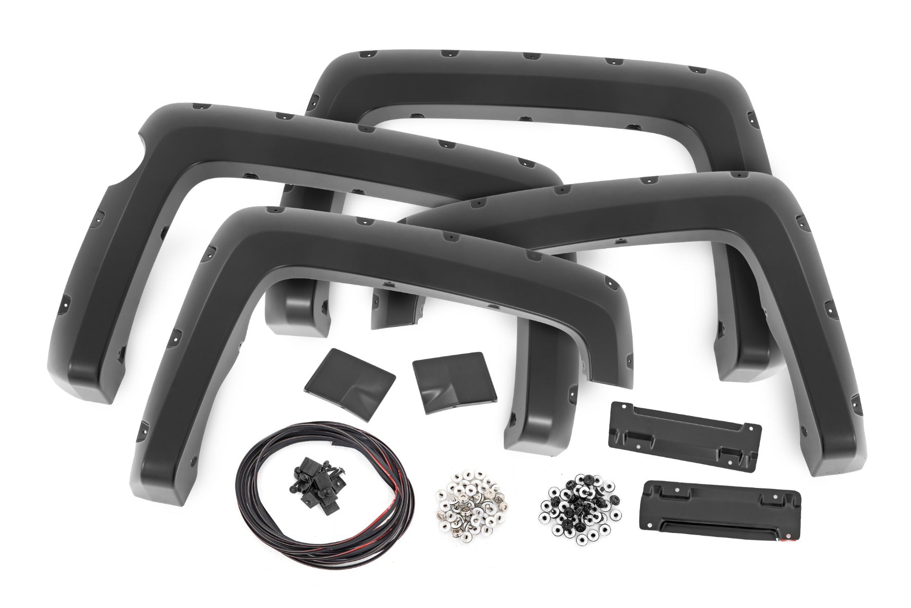 Pocket Fender Flares 5 Foot 9 Inch Bed GBA Black Chevy Silverado 1500 (14-18 & Classic) Rough Country-1