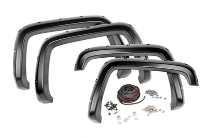 Chevrolet Pocket Fender Flares w/Rivets 14-15 Silverado 1500 5 Foot 8 Inch Bed Rough Country-1