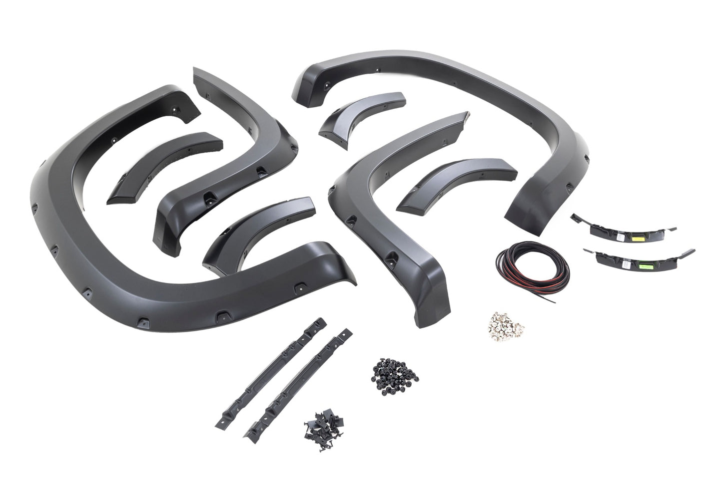 Rough Country Traditional Pocket Fender Flares Flat Black Chevy Silverado 1500 (19-23) Rough Country