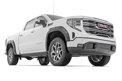 Traditional Pocket Fender Flares Gloss Black GMC Sierra 1500 2WD/4WD (19-23) Rough Country-4
