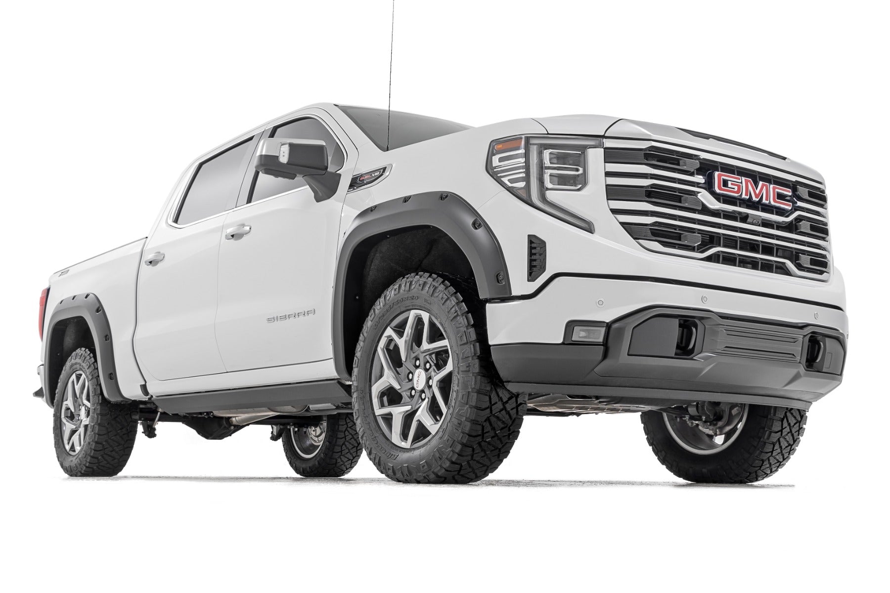 Traditional Pocket Fender Flares Gloss Black GMC Sierra 1500 2WD/4WD (19-23) Rough Country-4
