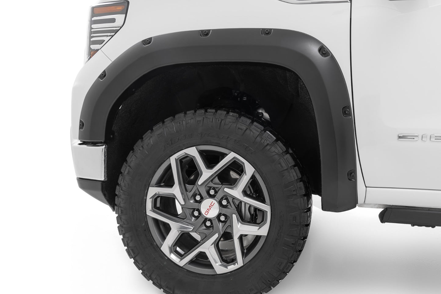 Rough Country Traditional Pocket Fender Flares Flat Black 19-Up GMC Sierra 1500 2WD/4WD Rough Country